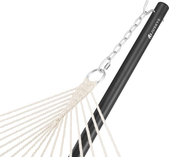 Juskys Hängematte Cata - Hellgrau - inkl. Gestell und Kissen