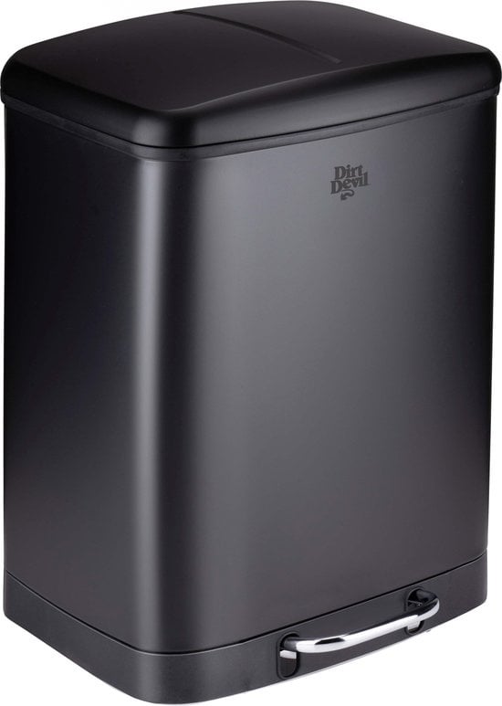 Dirt Devil Treteimer - Mülltrenner - 2x 12L - Schwarz