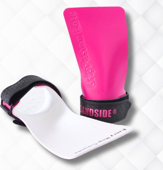 Sandside Grips Elite 2.0 - Sticky Hand Grips - Keine Kreide - Fitness Handschuhe - Fingerlose Griffe - Hot Pink S/M