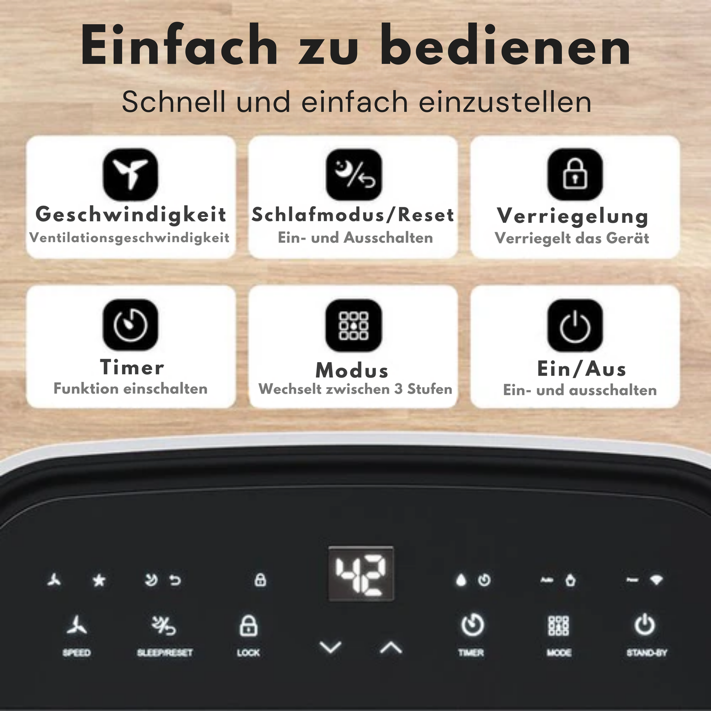 Auronic Luftentfeuchter - Compact Series - 25 l pro Tag - Waschtrockenfunktion - Schlafzimmer, Bad und Wohnzimmer - Weiß