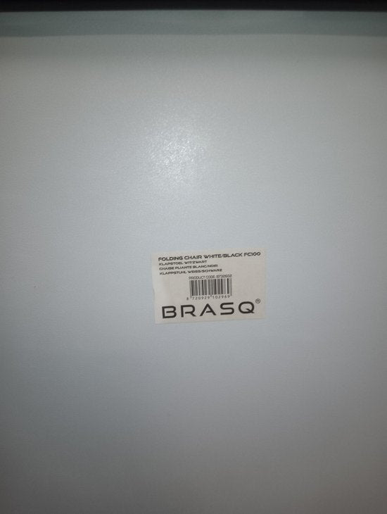 BRASQ Klappstuhl Grau Schwarz - Klappstuhl - Klappstuhl 43x38x78 cm - PVC - Esszimmerstuhl