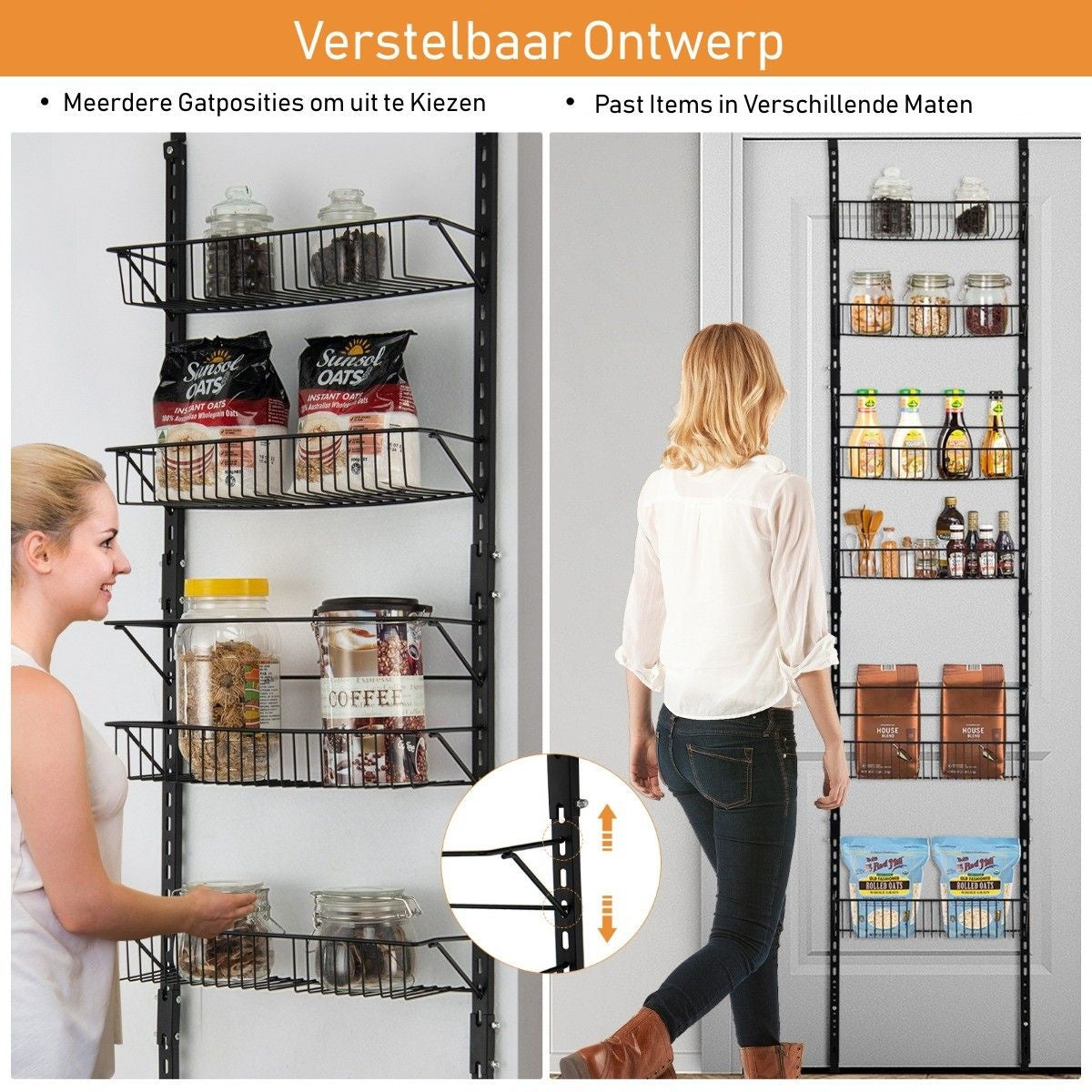 Coast Storage Rack - 6 Schichten - 43 x 13 x 196,5 cm - Schwarz - Eisen