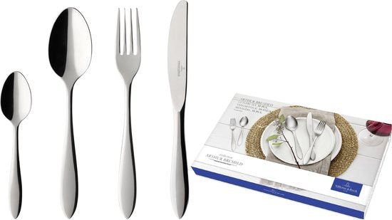 Villeroy & Boch Arthur Besteckkassette – 30-teilig – 44 x 28 x 5 cm – gebürsteter Edelstahl