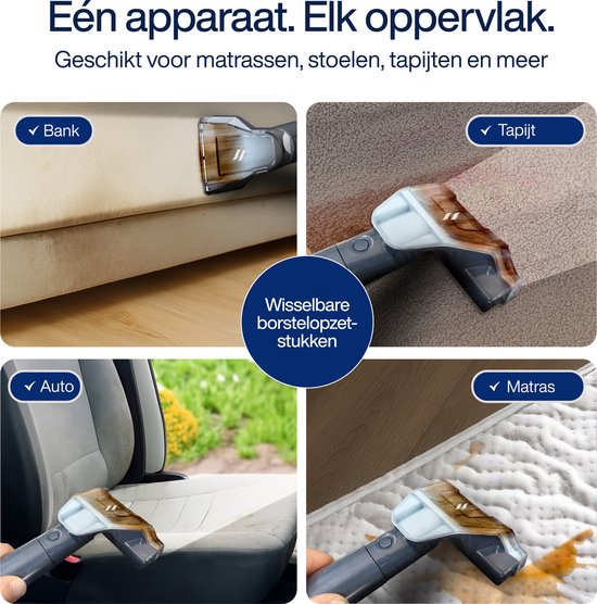Samako Teppichreiniger V2 - Tragbarer Fleckenreiniger - Sofareiniger - Möbelreiniger - Sitzreiniger - Matratzenreiniger - Dampfreiniger - Reinigungsmaschine