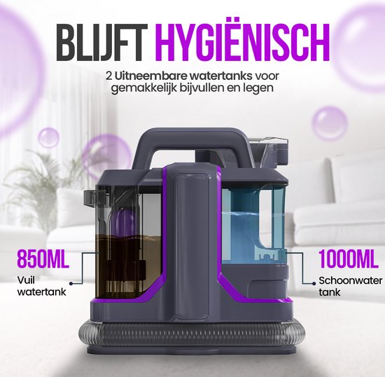 Strex Carpet Cleaner Extra Powerful - Fleckenreiniger / Möbelreiniger / Matratzenreiniger / Sofa-Reiniger - 2 Aufsätze