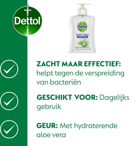 Dettol Handseife – Antibakteriell – Pflegend – Aloe Vera – 250 ml