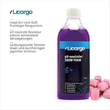 LICARGO Snow Foam 750 ml – pH-neutral – Autovorwäsche – fruchtiger Duft