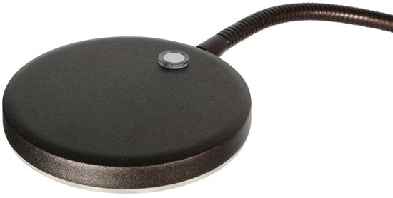 Stehlampe Platu 3351CA – dimmbar mit einstellbarer Lichtfarbe, brauner Kunststoff und Metall, trendiges Design, Mexlite, ideal für den Innenbereich