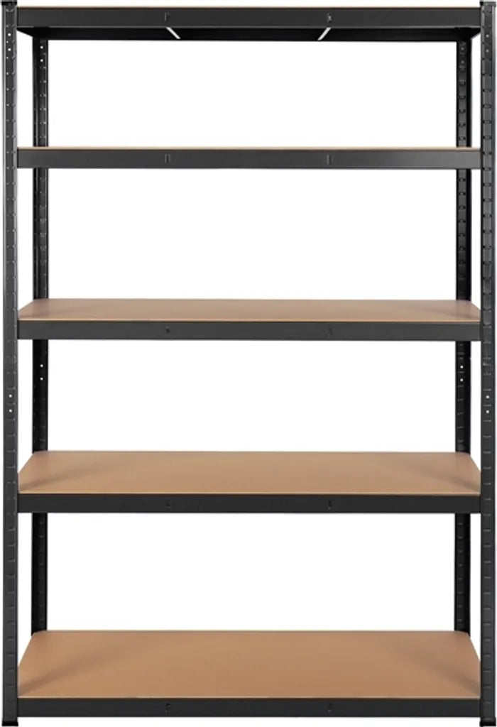 Yaheetech Schwerlast-Lagerregal - 180x120x60 cm - 5 verstellbare Fachböden - 875 kg - Schwarz