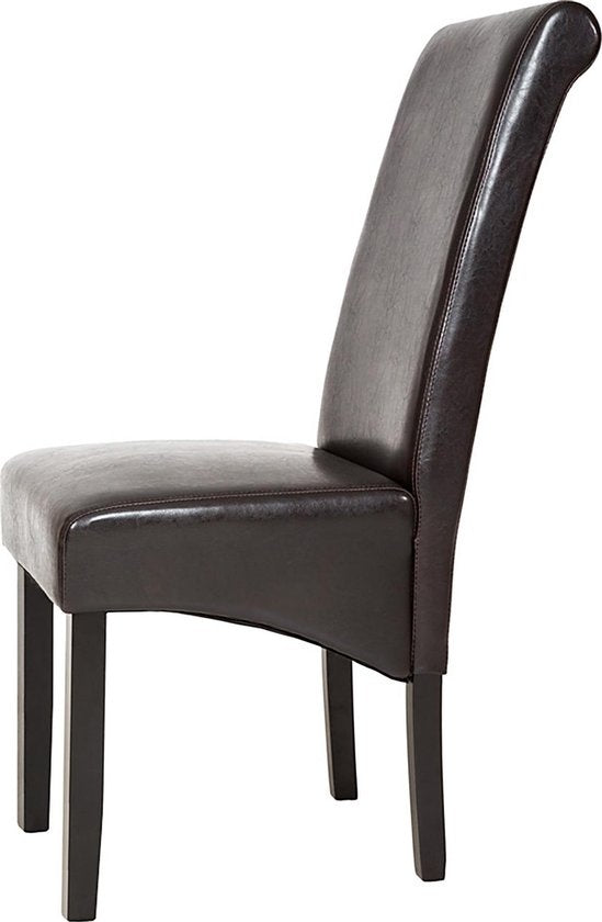 tectake® - 2er-Set Esszimmerstühle - Ergonomisch - Braun - 400555