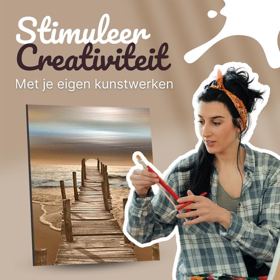 RubyeÂ® Malen nach Zahlen Erwachsene - Sonnenuntergang - Inklusive Farbe und Pinsel - Leinwand Malerei Leinwand - Farbe nach Zahlen - 40x50cm