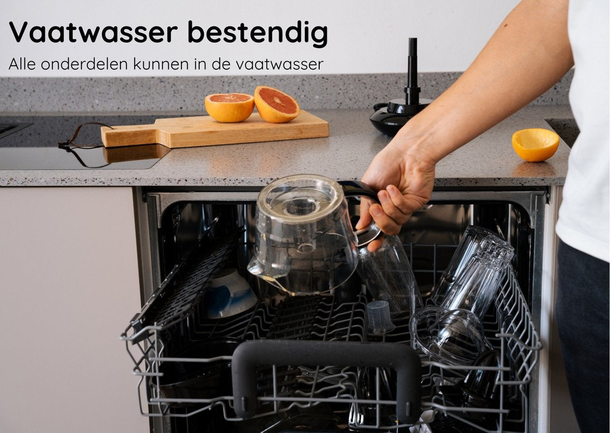 Safecourt Kitchen - Elektrische Zitruspresse - Leistungsstarke Presse für frischen Saft - Schwarz
