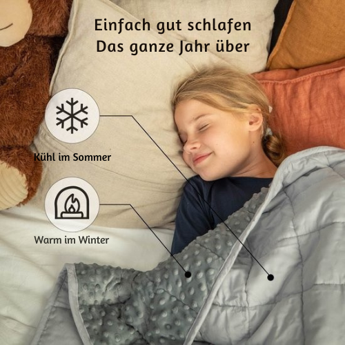 EL-Life - Wiegedecke Kind - OEKO-TEX Baumwolle & Minky Fleece - 2.4kg - 90 x 120cm