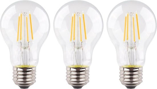 3 Stück Müller Glühfaden led Birne E27 4.9W 470lm 2700K Hell Nicht dimmbar A60