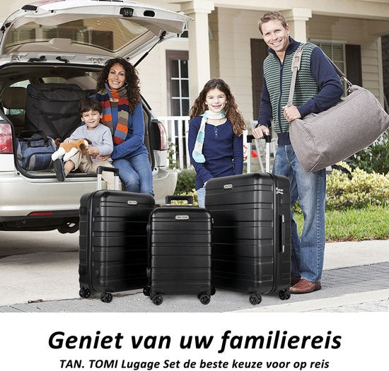 TAN.TOMI Handgepäckkoffer 41 l – Hartschale aus ABS – 4 Rollen – Zahlenschloss