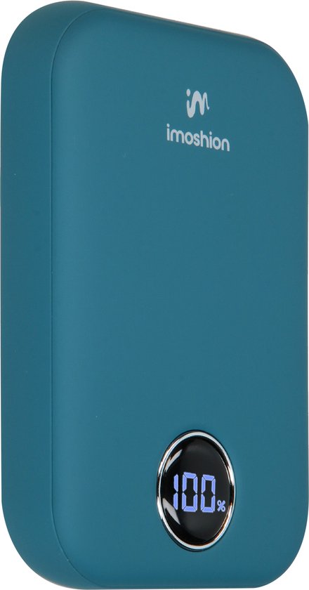 imoshion Powerbank 10000 mAh - Geeignet für MagSafe - Schnellladegerät 22,5W - LED-Anzeige - USB C & USB A - Wireless Powerbank Geeignet für iPhone 12/13/14/15/16 - Dunkelblau