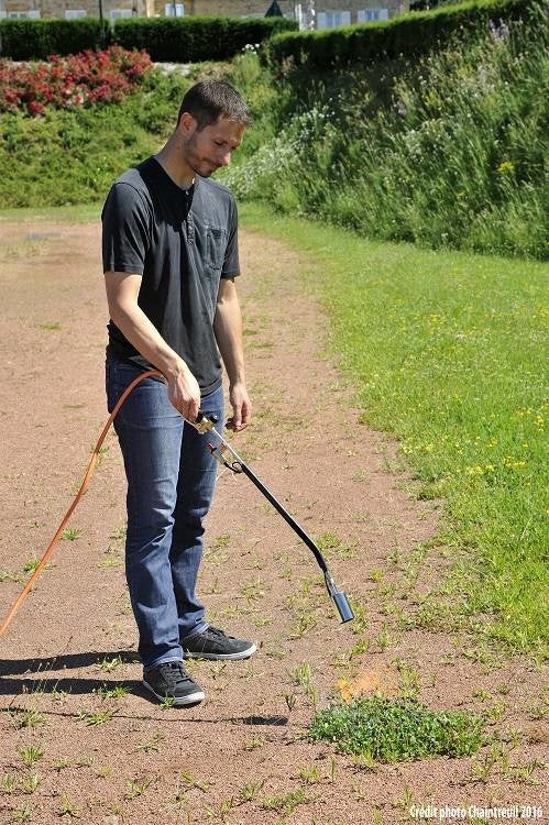 Gas-Unkrautbrenner mit Piezo, 5-Meter-Gasschlauch und Druckregler