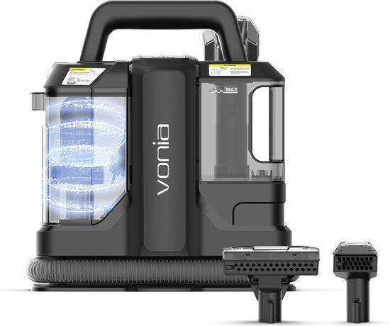 Vonia Teppichreiniger - Fleckenreiniger - Sofareiniger - Reinigungsmaschine - Polsterreiniger - 450W - Schwarz