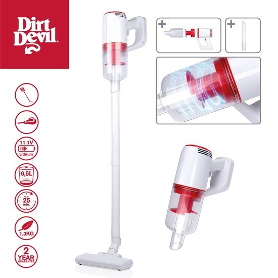 Dirt Devil 2-in-1 Stick Staubsauger Cordless DD9001 - Dustbuster - 80W - inkl. Zubehör - ohne Beutel