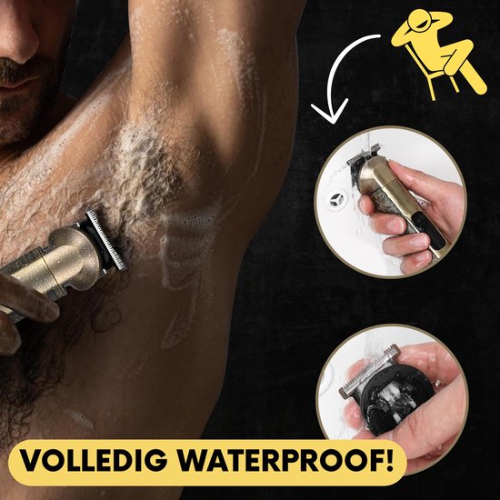 8-in-1 Bartschneider Herren + Reisetasche - Trimmer für Bart und Körper - Inkl. 8 Aufsätze - Body Groomer Herren - Body Trimmer Herren - Haartrimmer - Clippers - 0.5-15MM - Nase und Ohren - Trimmer - Bartmaschine - Multigroomer