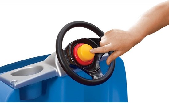 Step2 Whisper Ride Laufwagen in Blau – Schiebewagen / Laufwagen mit Schiebestange – Für Kinder ab 1,5 Jahren