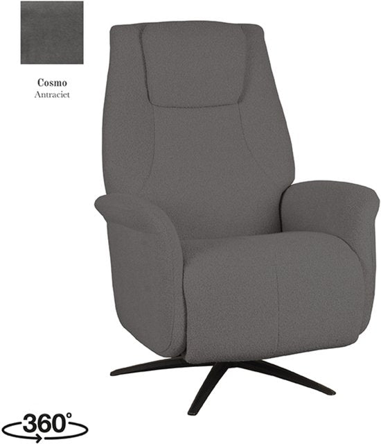 LABEL51 Stockholm Sessel - Grau - Stoff - Einheitsgröße - - - drehbar - mit Armlehnen