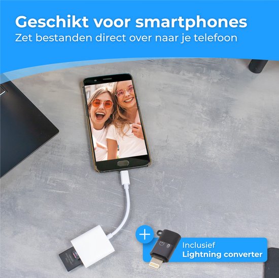 Nuvance - SD Kartenleser - SD Kartenleser USB C - Kartenleser - Lightning Adapter - Speicherkartenleser - Micro SD Adaper - SD Kartenleser - Kartenleser - Micro SD Kartenleser