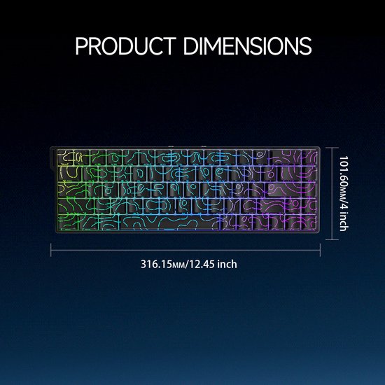 Ajazz AK680 V2 HE – 65 % kabelgebundene Gaming-Tastatur – magnetische Tasten – Hall-Effekt – Rapid Trigger – QWERTY – schwarze Konturlinie