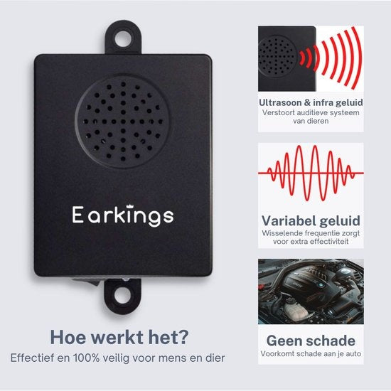 Marderjäger Mäusejäger - Ultraschall Marderjäger Auto auf Batterie - Schädlingsabwehr Rattenjäger - Schädlingsjäger Earkings