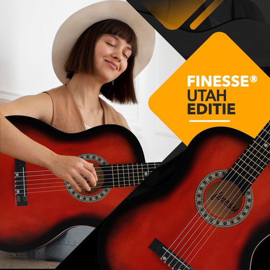 Finesse Akustikgitarre - Starter Set - Nylonsaiten - Klassische Gitarre - Gitarre Kinder & Erwachsene