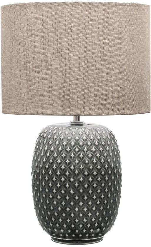 Pauleen LED-Tischlampe „Pretty Classy“ – E27 – max. 60 W – Wohnzimmer, Schlafzimmer und Esszimmer – Grau/Beige