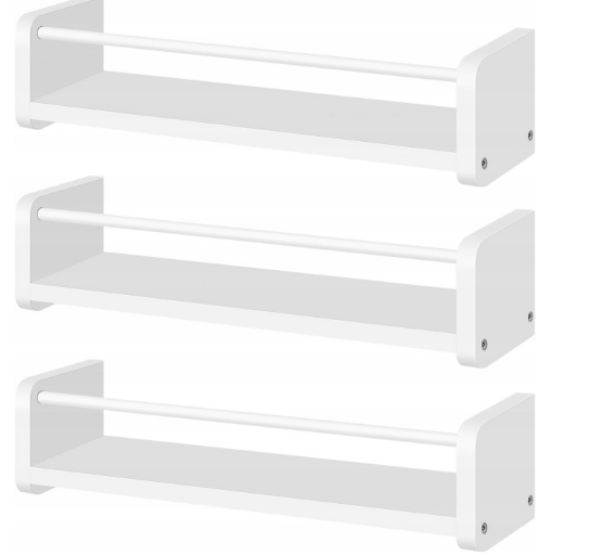 Woltu Wandregal-Set – freihängend – MDF – 3-teilig – 40 x 12 x 10 cm – Weiß