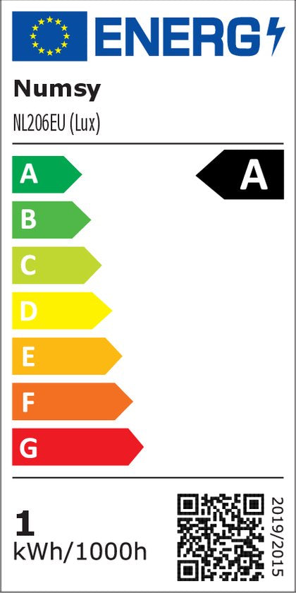Numsy - Automatisches Nachtlicht für Kinder mit Lichtsensor -14,8x 7,80x 4,3 cm