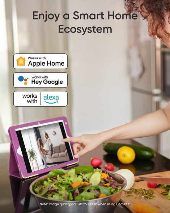 eufy Security Indoor-Kamera E30 – Indoor Cam – Haustierkamera mit App – Petcam – 4K UHD – Schwenken und Neigen – KI-Erkennung von Menschen und Haustieren – Farb-Nachtsicht – Kompatibel mit Apple HomeKit – Zwei-Wege-Kommunikation – Lokale Speicherung – Kei