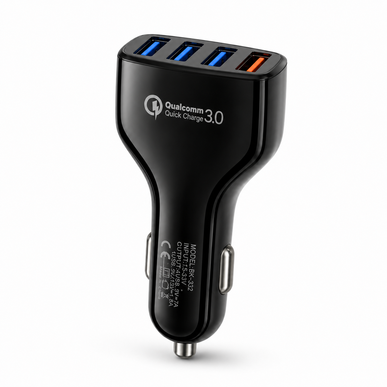 QGeeM BK-352 QC 3.0 Auto-Ladegerät - 4-Port USB Auto-Ladegerät mit Quick Charge 3.0