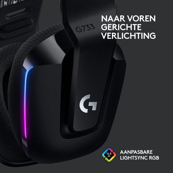 Logitech G733 LIGHTSPEED – Kabelloses Gaming-Headset – PS5/PS4 & PC – Schwarz