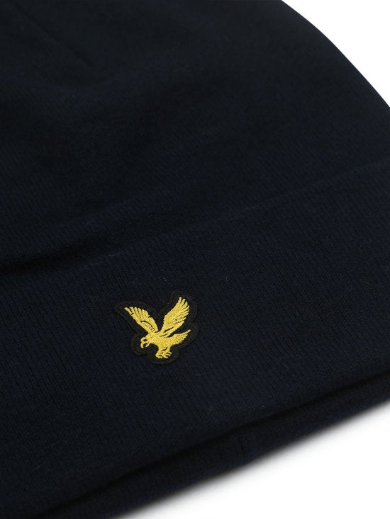 Lyle & Scott Mütze aus Wollmischung, Marineblau – Einheitsgröße – Herren