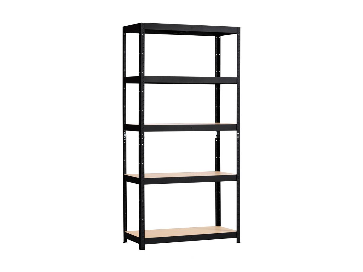 Metalkas Metallregal – Doppelpack – 40 x 90 x 180 cm – Schwarz matt
