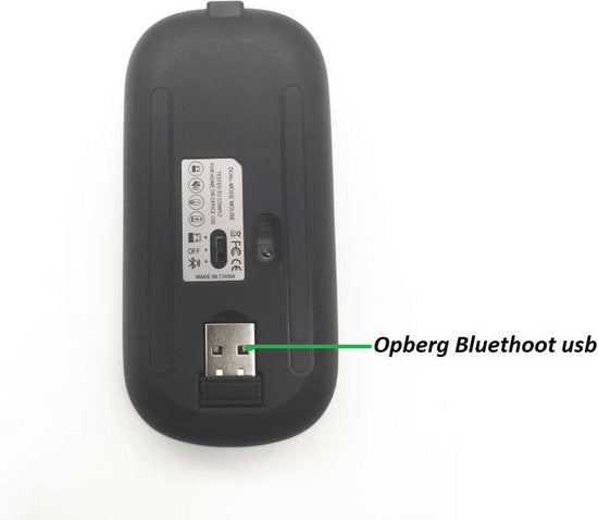 Kabellose LED-Bluetooth-Maus - Ergonomisch - RGB - Laptop und Gaming - Kabellos - Schwarz