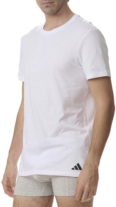 Adidas Sportswear – Active Core Cotton – Rundhals-Shirts – Herren-Unterhemd – Weiß – Größe M