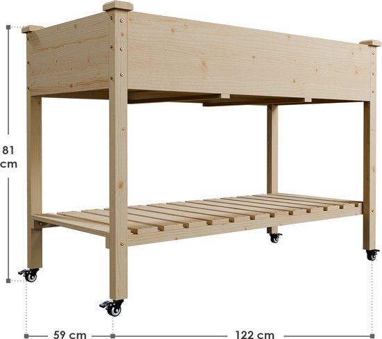 Hochbeetkasten Freya - Mit Rädern