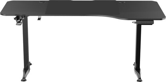 VDD Gaming – Schreibtisch – Gaming-Schreibtisch – Sitz-Steh-Schreibtisch – elektrisch höhenverstellbar – Sitz-Steh-Schreibtisch – Gaming-Schreibtisch – Computertisch – 160 x 75 cm – schwarz – maximale Höhe 117 cm