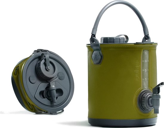 Colapz 2-in-1 faltbarer Wasservorratsbehälter mit Wasserhahn – tragbarer Camping-Wasserkanister