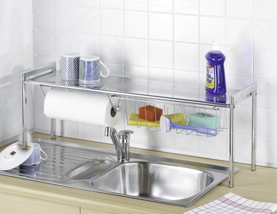 Wenko Küchenregal mit Küchenrollenhalter „Exquisite Chrome“