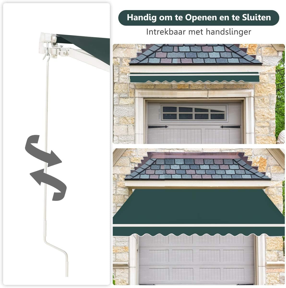 Coast Sonnenschirm mit Kurbel - 3 x 2,5m - Grün