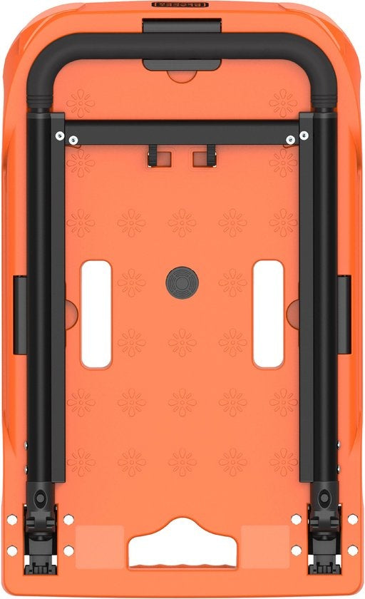 BLACK+DECKER Faltbarer Transportwagen - Plattformwagen - Max. 90 KG - Höhenverstellbar - 61.4 x 37x3 x 89.4 CM - Orange