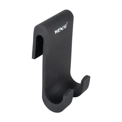 Wenko Verna Duschhaken Schwarz – 2 Haken – Für Duschwände bis 10 mm