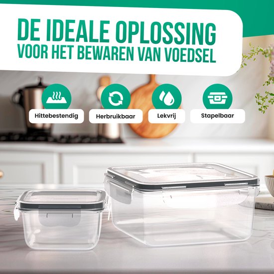 Avalo Food Storage Containers - Meal Prep Containers - Kunststoff Gefrierschrank-Container - mit Deckel - 30 Stück Set - BPA frei Mikrowelle Container