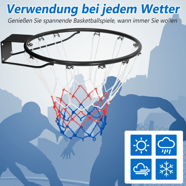 Coast Basketball Ring - Metall & Polyester - Ø45cm - 58 x 48 x 10 cm - Schwarz