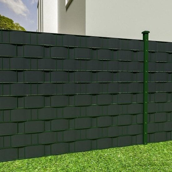 tectake - Sichtschutzfolie für Zaun/Gartensichtschutz - 35 Meter - 19 cm hoch - anthrazit - 401863